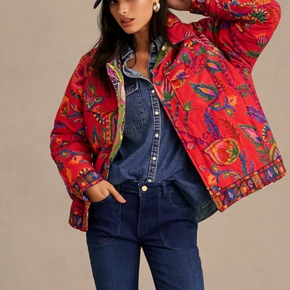 Vintage SILK Limited Collection Quilted Hooded Coat